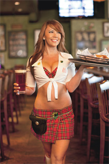 tilted kilt hostess