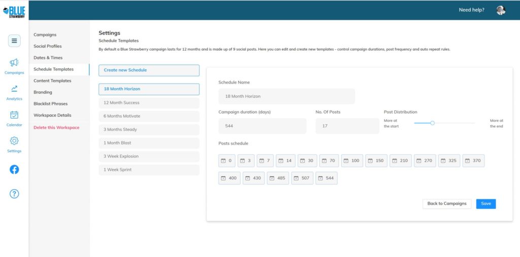 Blue Strawberry Flexible Scheduling