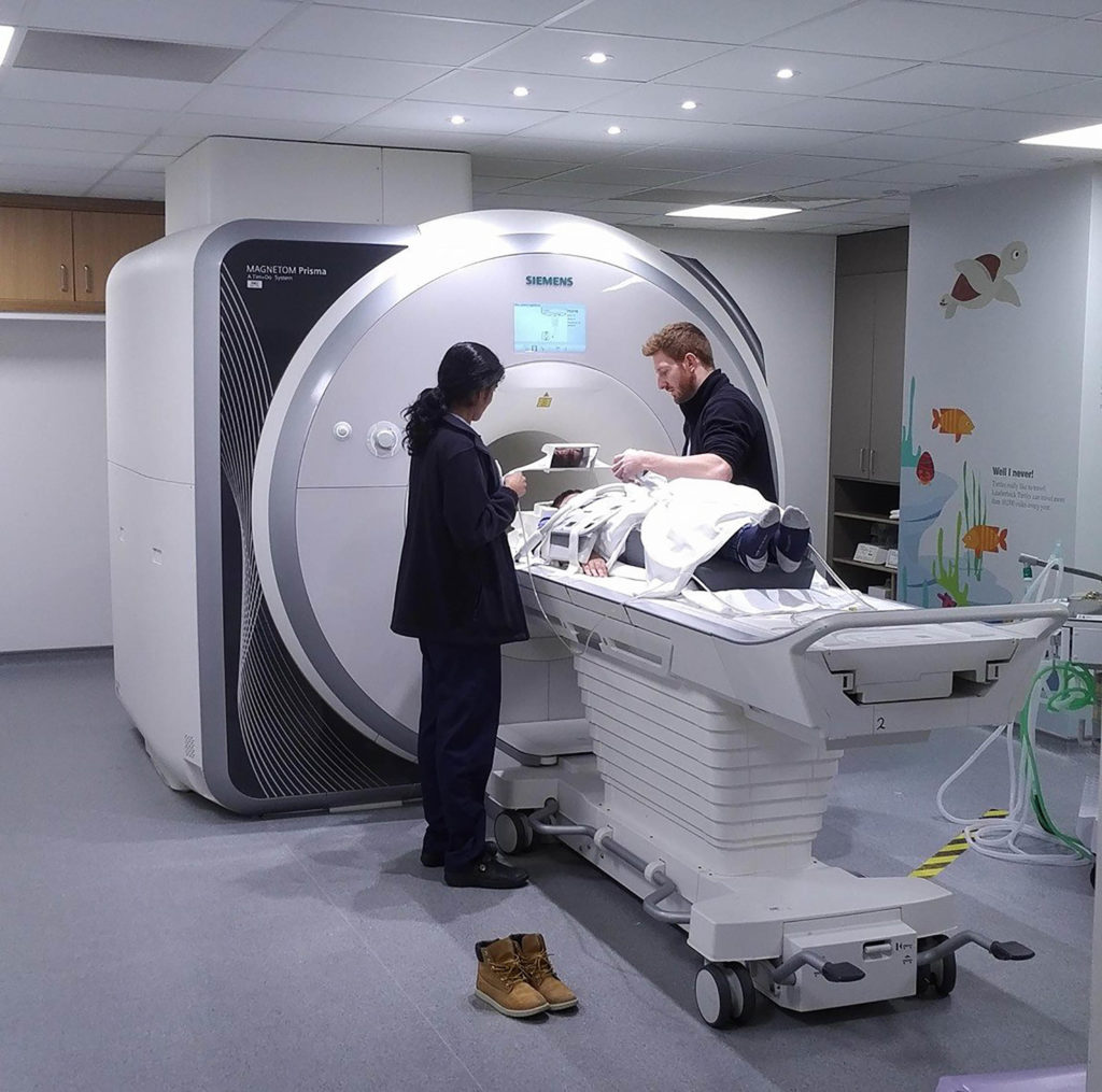 Thomas having MRI