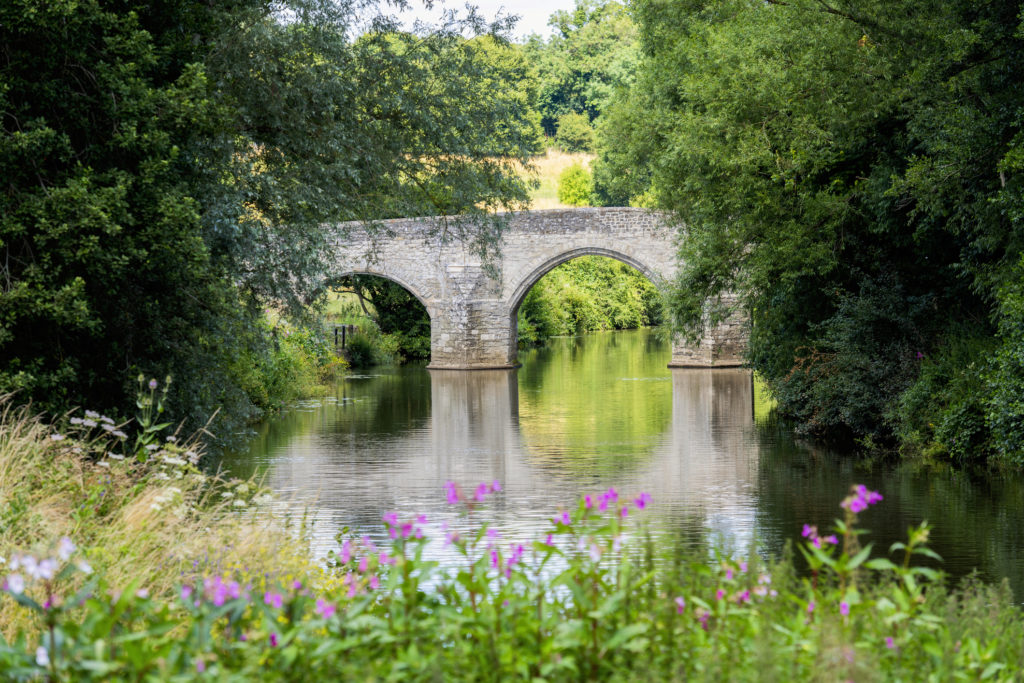 A chalk Stream in Kent winds through the county