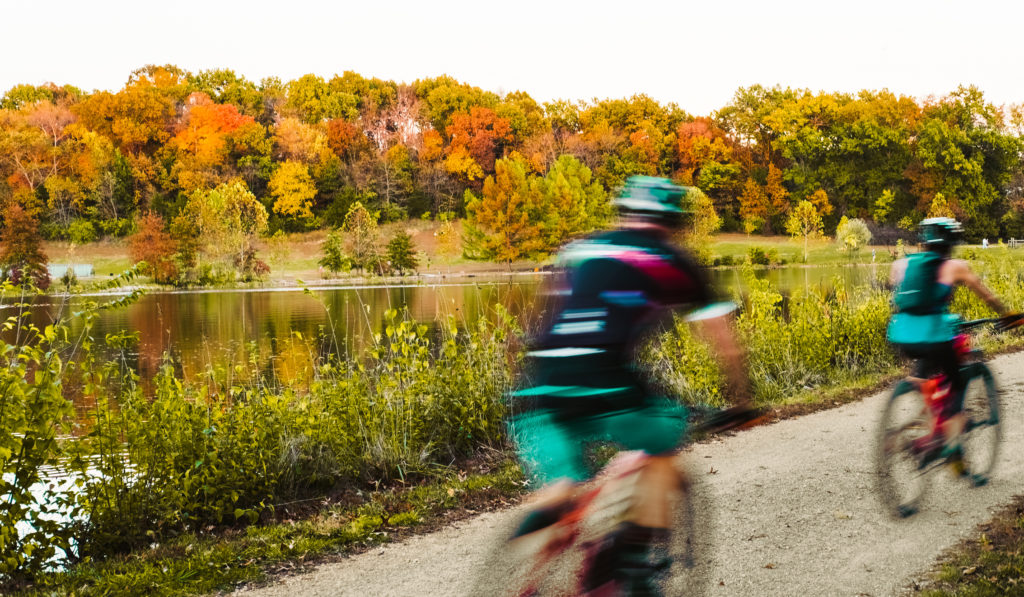 Midwestern lake in fall