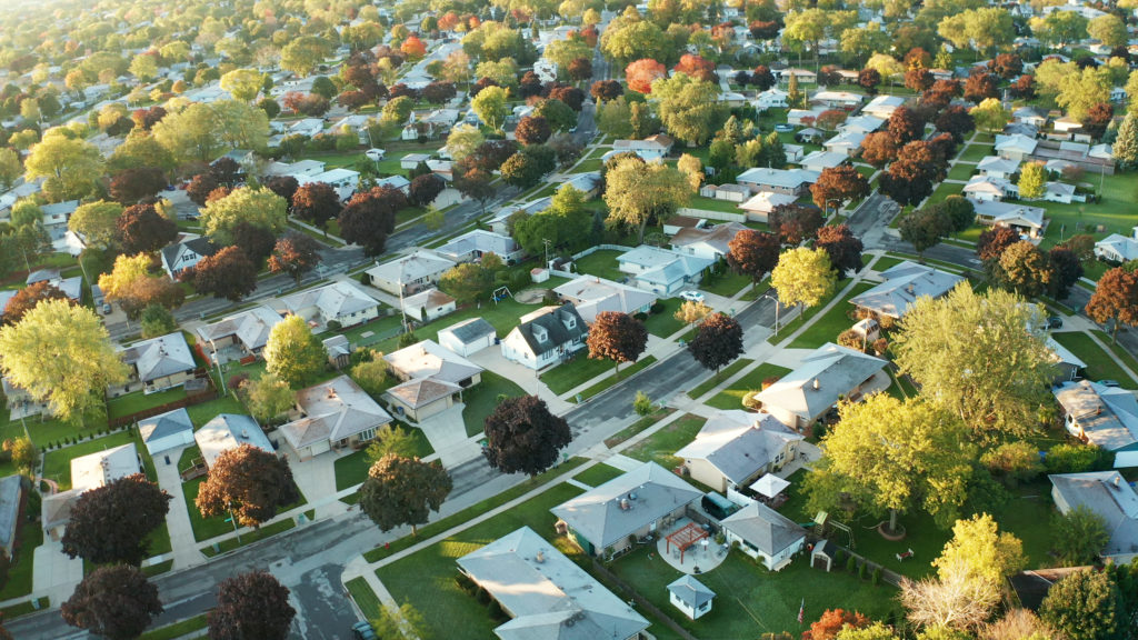 Minnesota Executive neighborhood in the suburbs